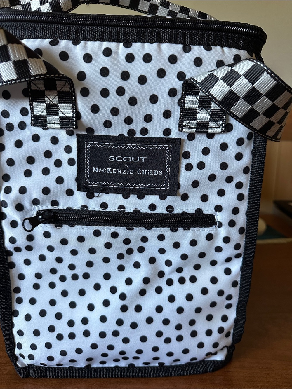 MacKenzie-Childs by Scout Black & White Polka Dot Cooler Bag